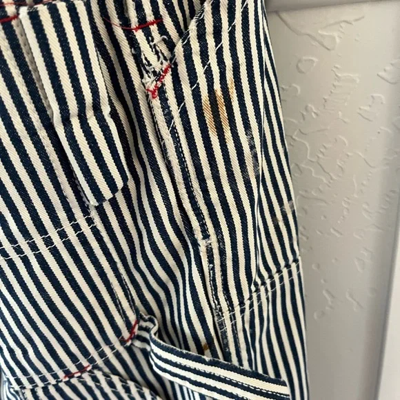 Women's Striped Overalls - Picture 4 of 9
